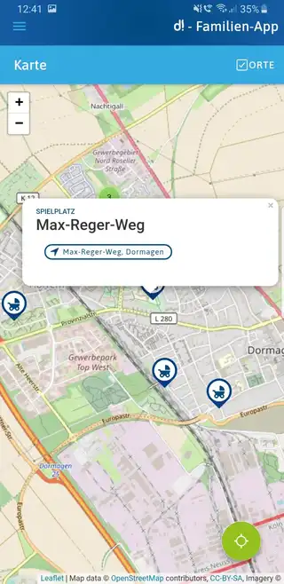 Stadtkarten-Beispiel in der App