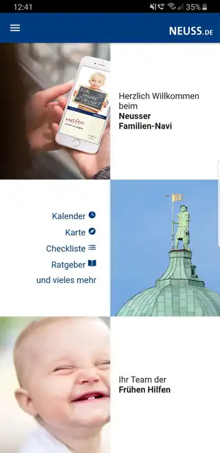 Homeseiten-Beispiel in der App